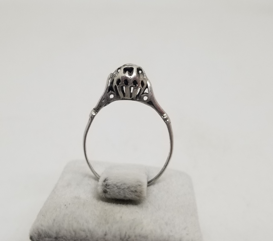 OSMANLI DÖNEMİ GÜMÜŞ MONTÜRLÜ ELMAS TEKTAŞ YÜZÜK