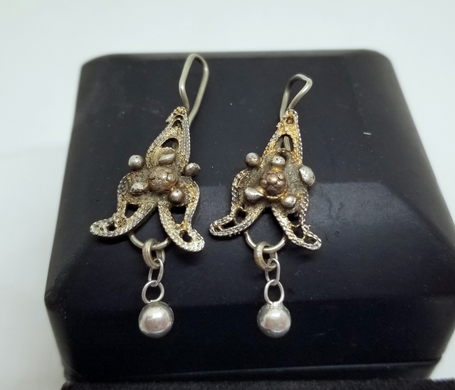 KABARTMA İŞÇİLİKLİ OSMANLI DÖNEMİ GÜMÜŞ KÜPE