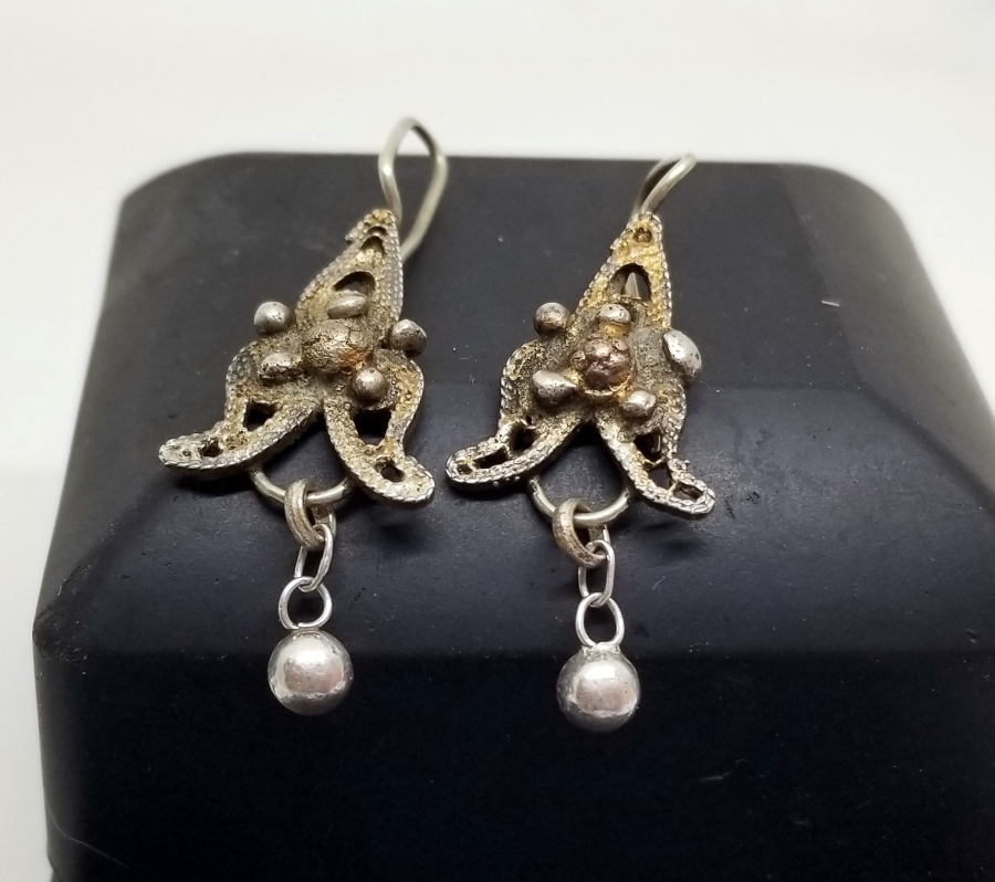 KABARTMA İŞÇİLİKLİ OSMANLI DÖNEMİ GÜMÜŞ KÜPE