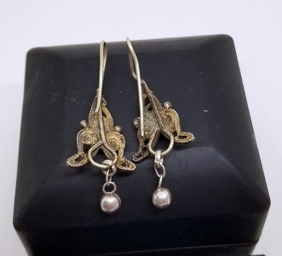 KABARTMA İŞÇİLİKLİ OSMANLI DÖNEMİ GÜMÜŞ KÜPE