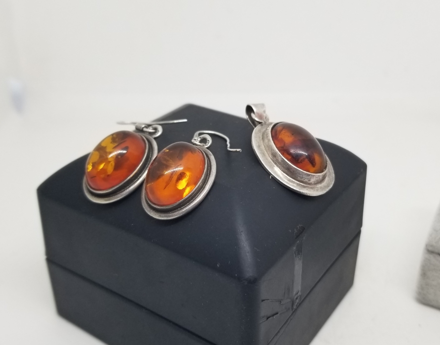 ÖZEL YAPIM DAMLA KEHRİBAR KOLYE - KÜPE - YÜZÜK TAKIMI