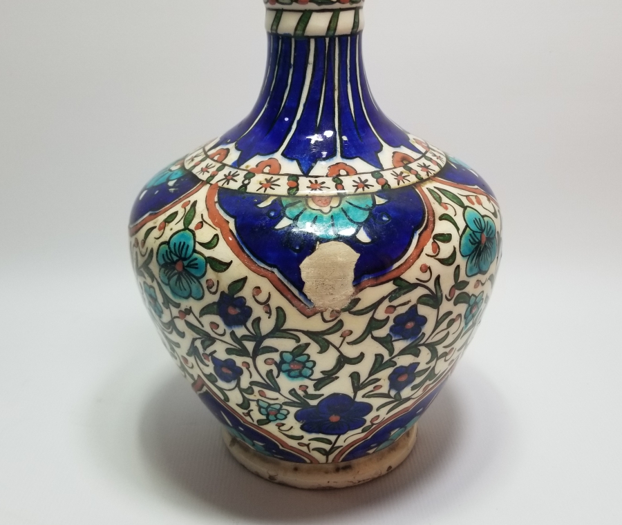 OSMANLI DÖNEMİ EL BOYAMA KÜTAHYA VAZO