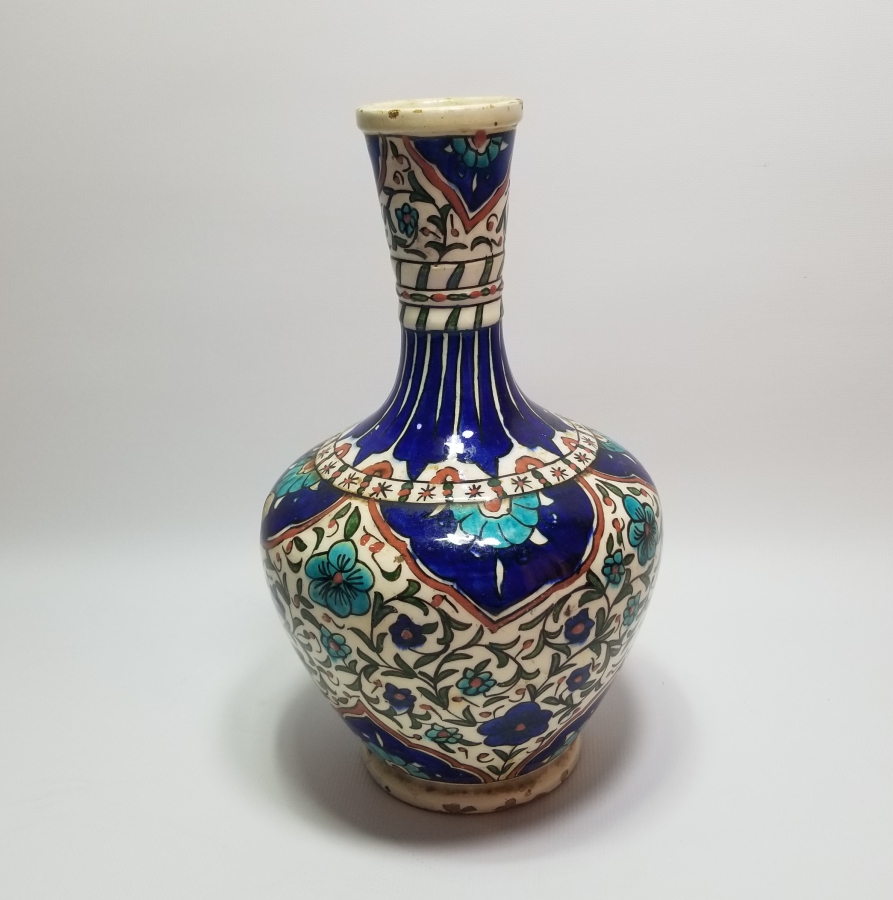 OSMANLI DÖNEMİ EL BOYAMA KÜTAHYA VAZO