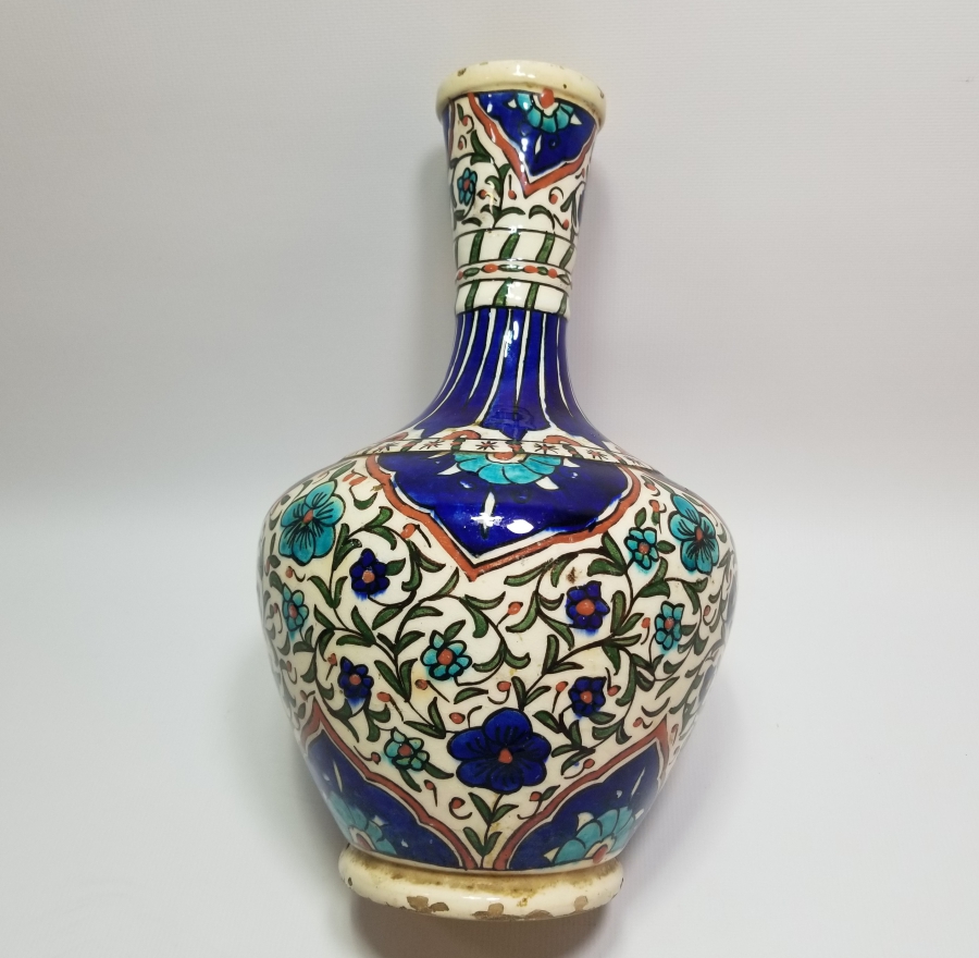 OSMANLI DÖNEMİ EL BOYAMA KÜTAHYA VAZO