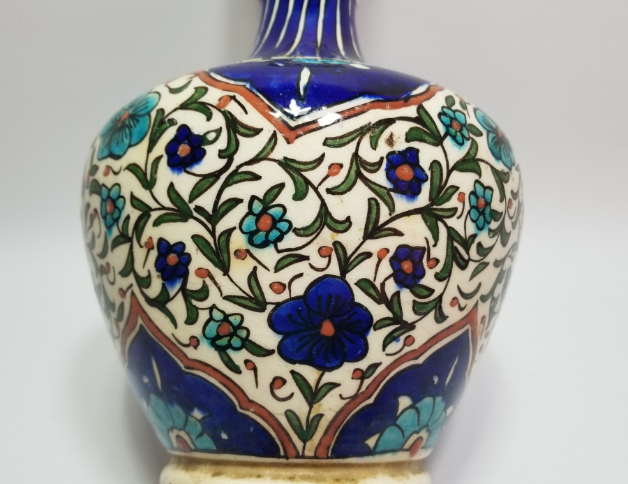 OSMANLI DÖNEMİ EL BOYAMA KÜTAHYA VAZO