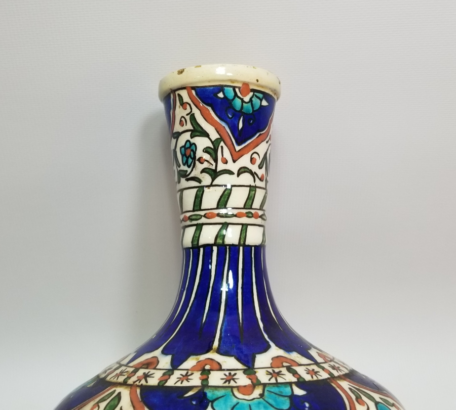 OSMANLI DÖNEMİ EL BOYAMA KÜTAHYA VAZO
