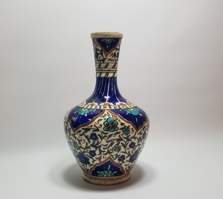 OSMANLI DÖNEMİ EL BOYAMA KÜTAHYA VAZO