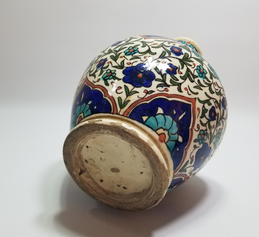 OSMANLI DÖNEMİ EL BOYAMA KÜTAHYA VAZO