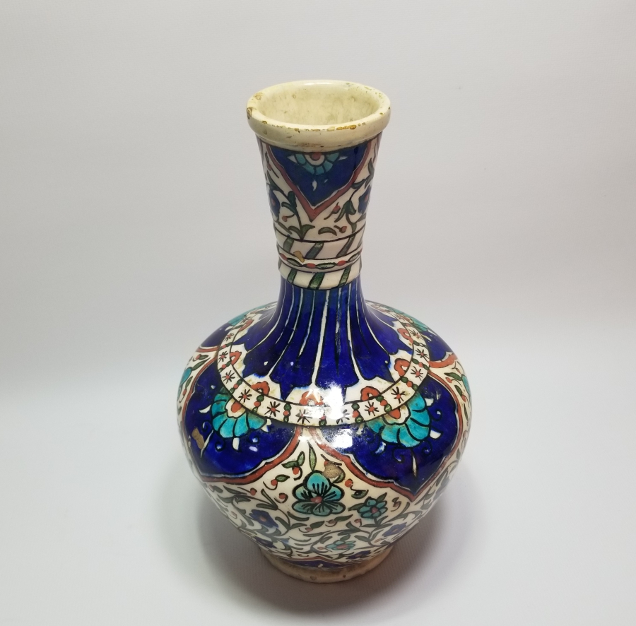 OSMANLI DÖNEMİ EL BOYAMA KÜTAHYA VAZO