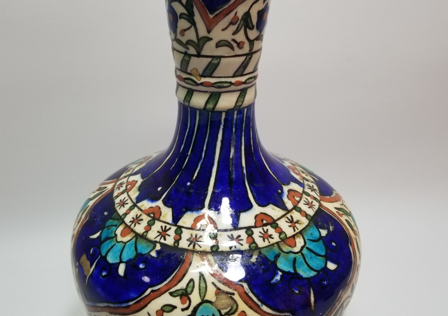 OSMANLI DÖNEMİ EL BOYAMA KÜTAHYA VAZO