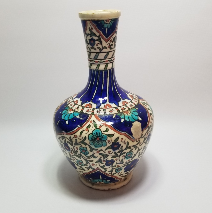 OSMANLI DÖNEMİ EL BOYAMA KÜTAHYA VAZO