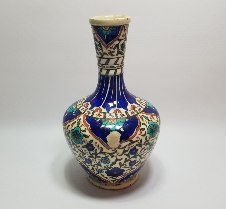 OSMANLI DÖNEMİ EL BOYAMA KÜTAHYA VAZO