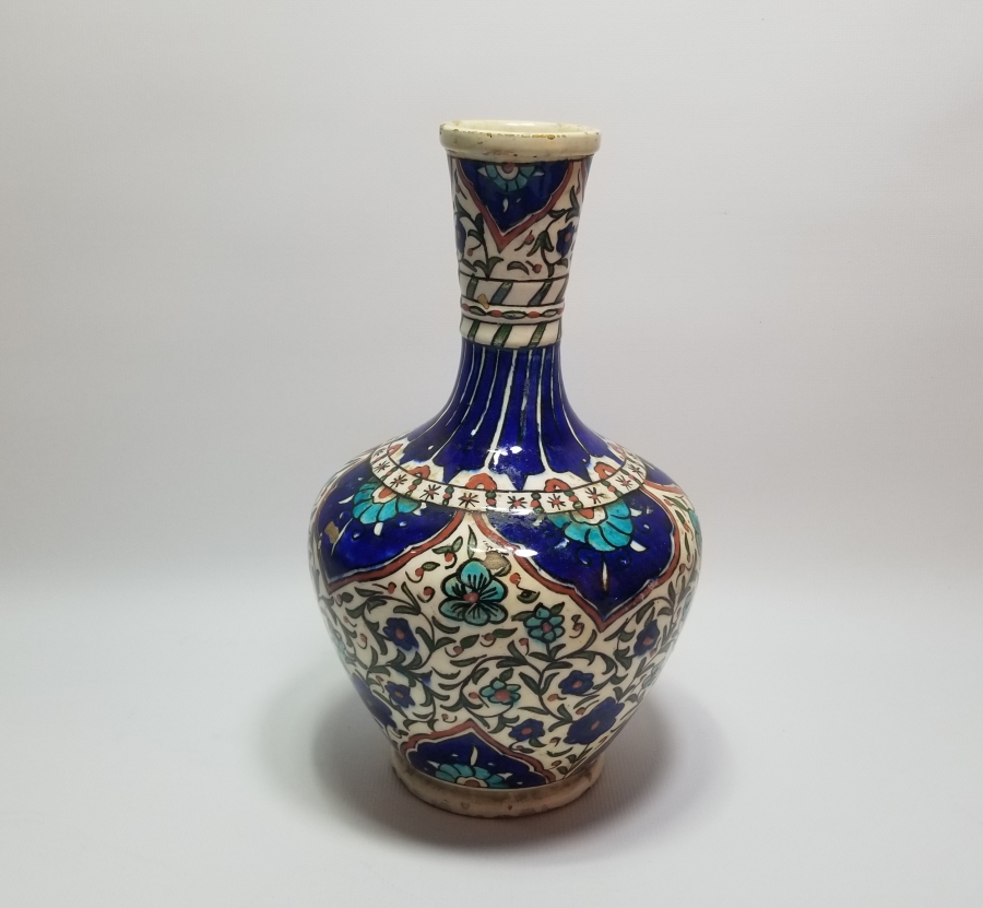 OSMANLI DÖNEMİ EL BOYAMA KÜTAHYA VAZO