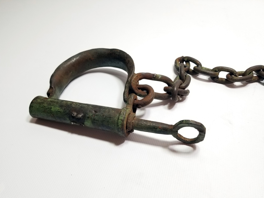 ORİJİNAL ANAHTARIYLA EL YAPIMI OSMANLI DÖNEMİ MAHKUM PRANGASI