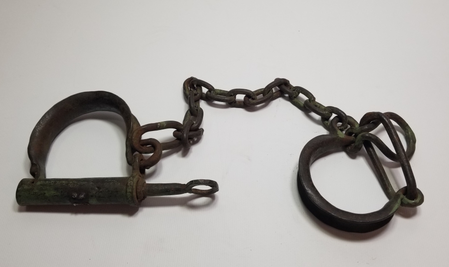 ORİJİNAL ANAHTARIYLA EL YAPIMI OSMANLI DÖNEMİ MAHKUM PRANGASI