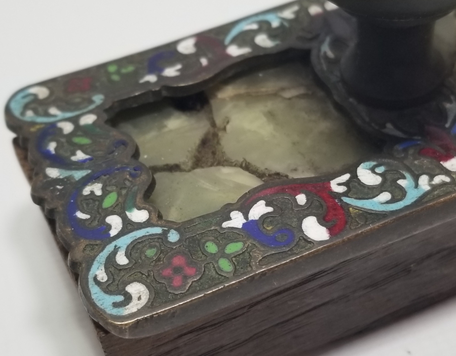 ÜZERİ MİNELİ VE DOĞAL TAŞLI OSMANLI DÖNEMİ NADİR MÜREKKEP KURUTMALIĞI