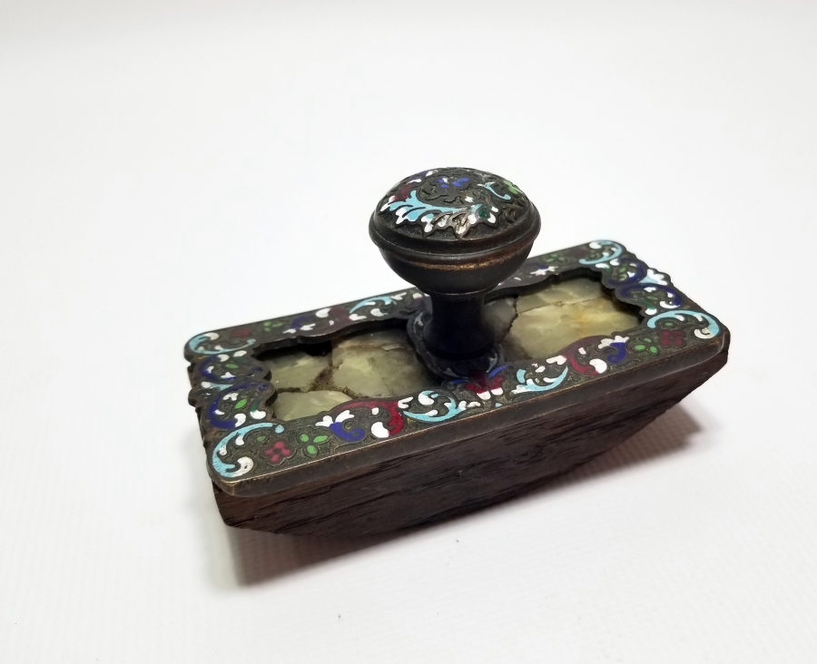 ÜZERİ MİNELİ VE DOĞAL TAŞLI OSMANLI DÖNEMİ NADİR MÜREKKEP KURUTMALIĞI