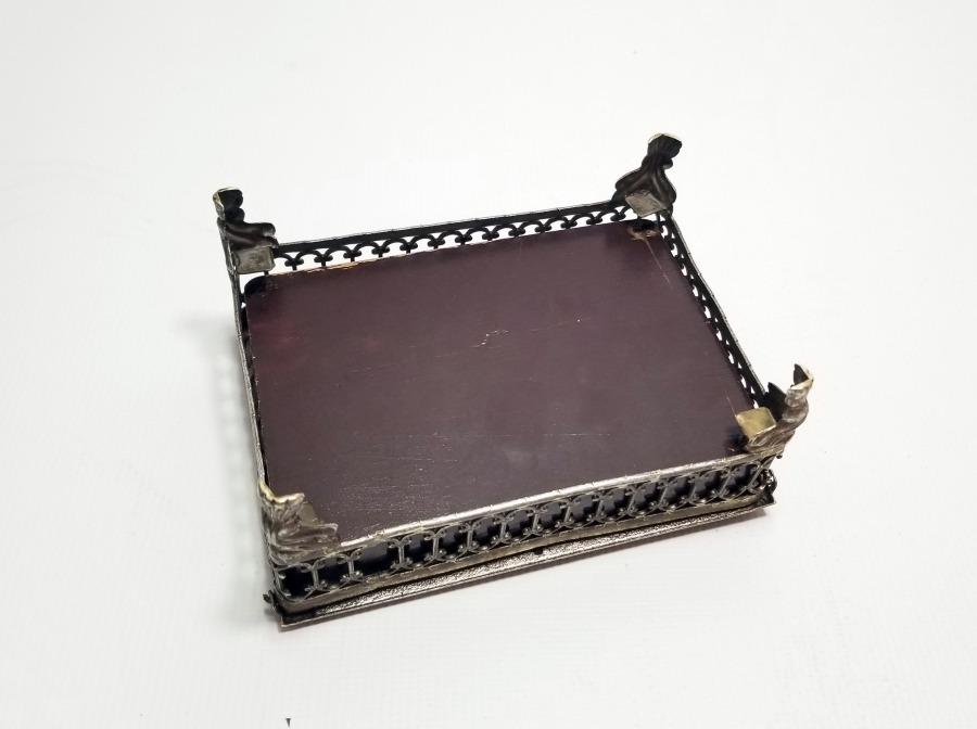 GÜMÜŞ KAPLAMA TÜRKİYE İŞ BANKASI ANTİKA PUL KUTUSU