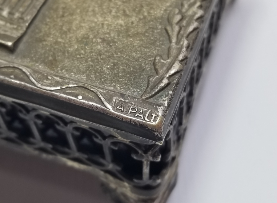 GÜMÜŞ KAPLAMA TÜRKİYE İŞ BANKASI ANTİKA PUL KUTUSU