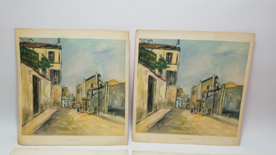 4 ADET AVRUPA BASKI RESİM LOTU