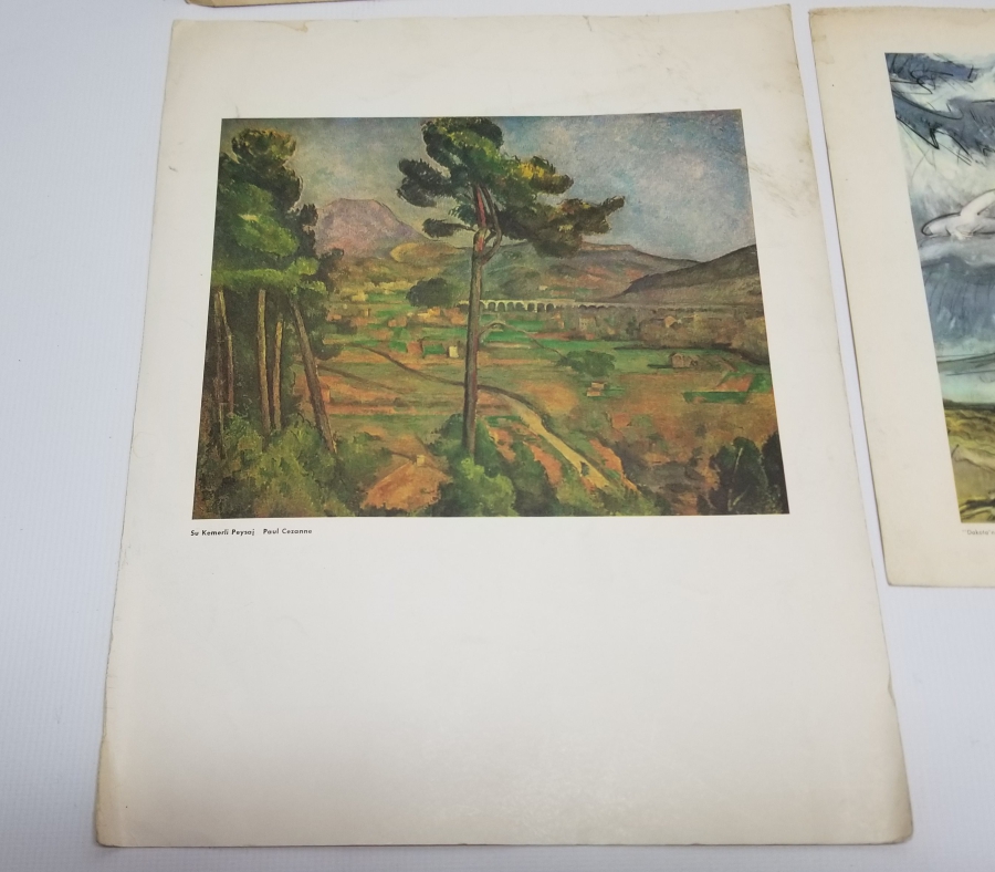 4 ADET AVRUPA BASKI RESİM LOTU