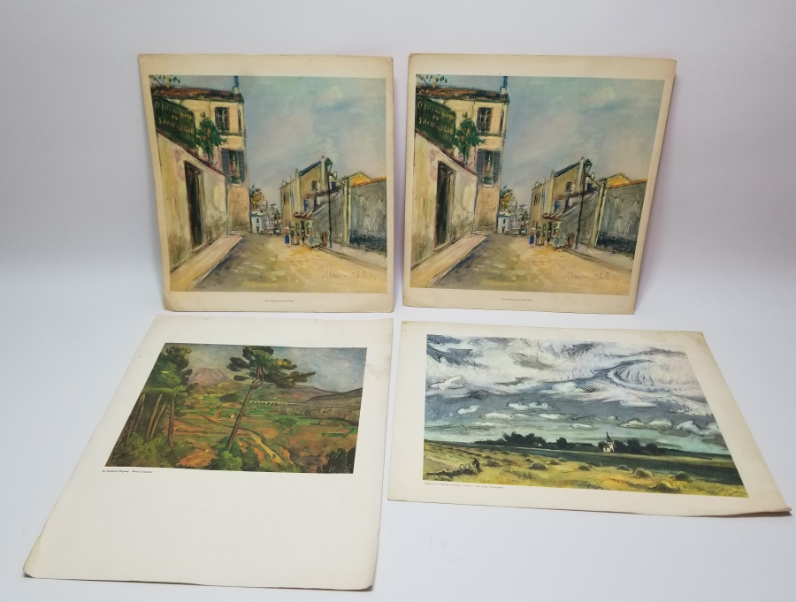 4 ADET AVRUPA BASKI RESİM LOTU