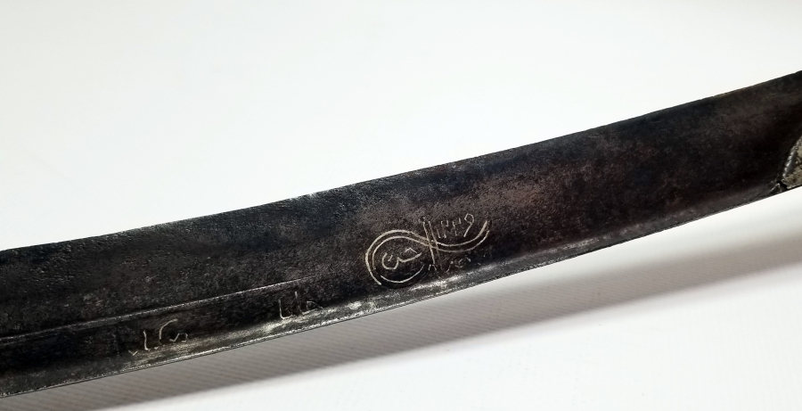 OSMANLI DÖNEMİ GÜMÜŞ ÇAKMA İŞÇİLİKLİ NADİR KEMANKEŞ KILICI - YATAĞANI