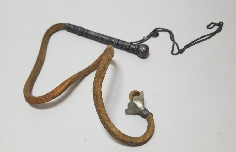 OSMANLI DÖNEMİ SAVATLI GÜMÜŞ AT KAMÇISI