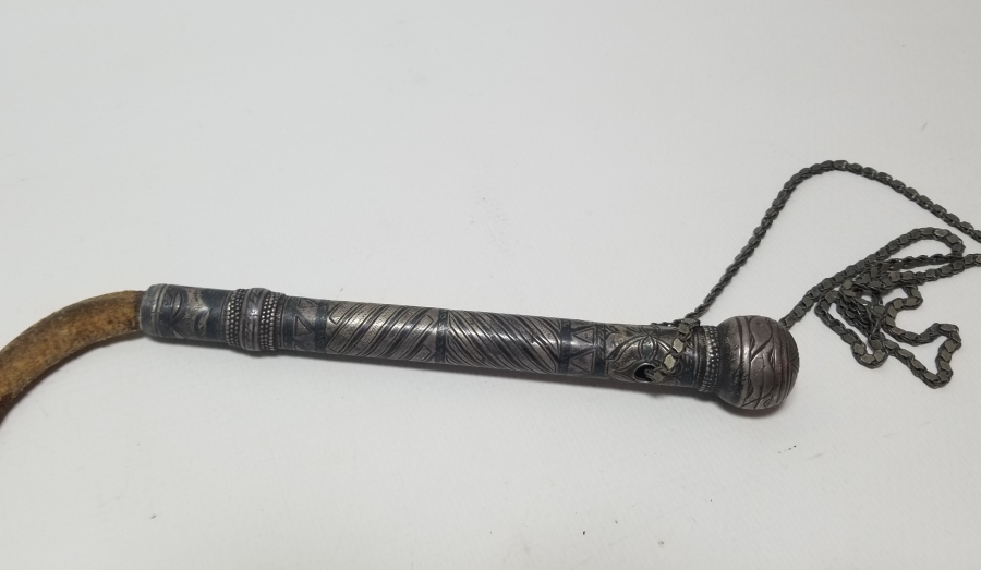 OSMANLI DÖNEMİ SAVATLI GÜMÜŞ AT KAMÇISI