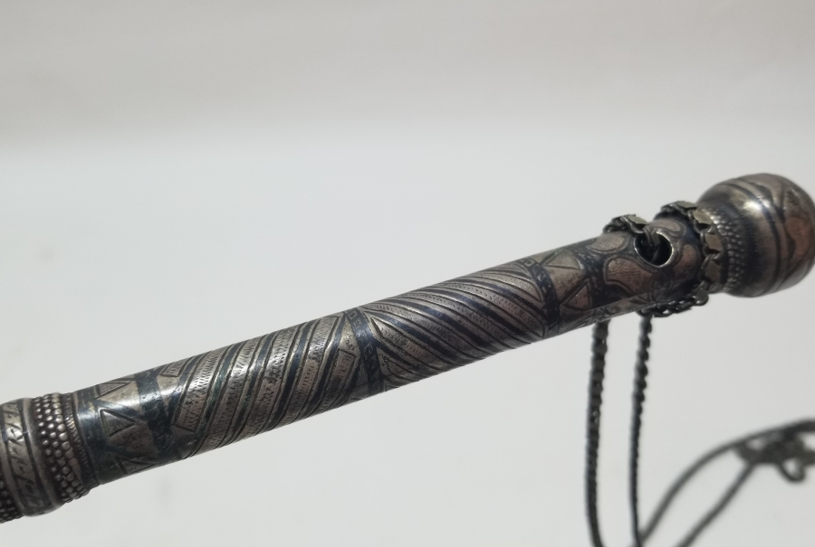 OSMANLI DÖNEMİ SAVATLI GÜMÜŞ AT KAMÇISI