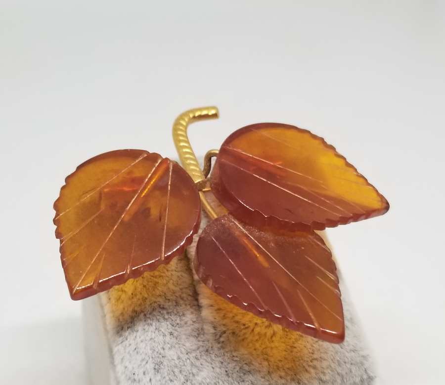 NADİR TİPTE ANTİKA DAMLA KEHRİBAR BROŞ