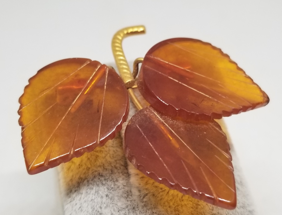 NADİR TİPTE ANTİKA DAMLA KEHRİBAR BROŞ