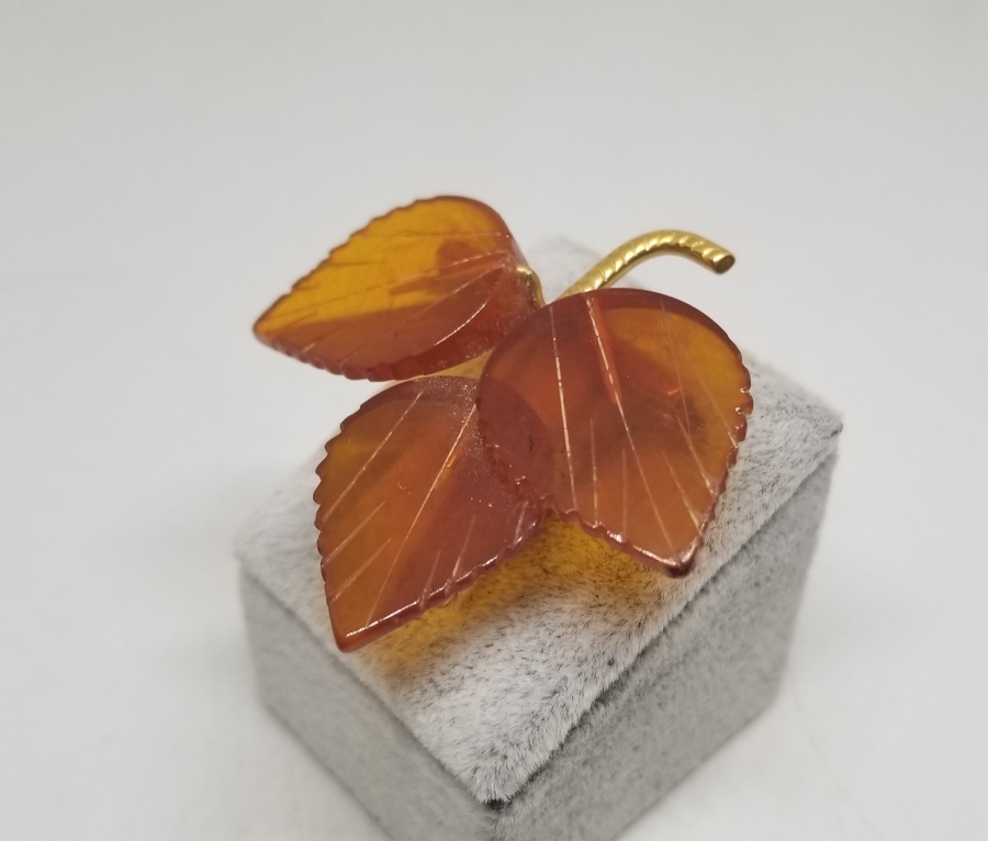 NADİR TİPTE ANTİKA DAMLA KEHRİBAR BROŞ