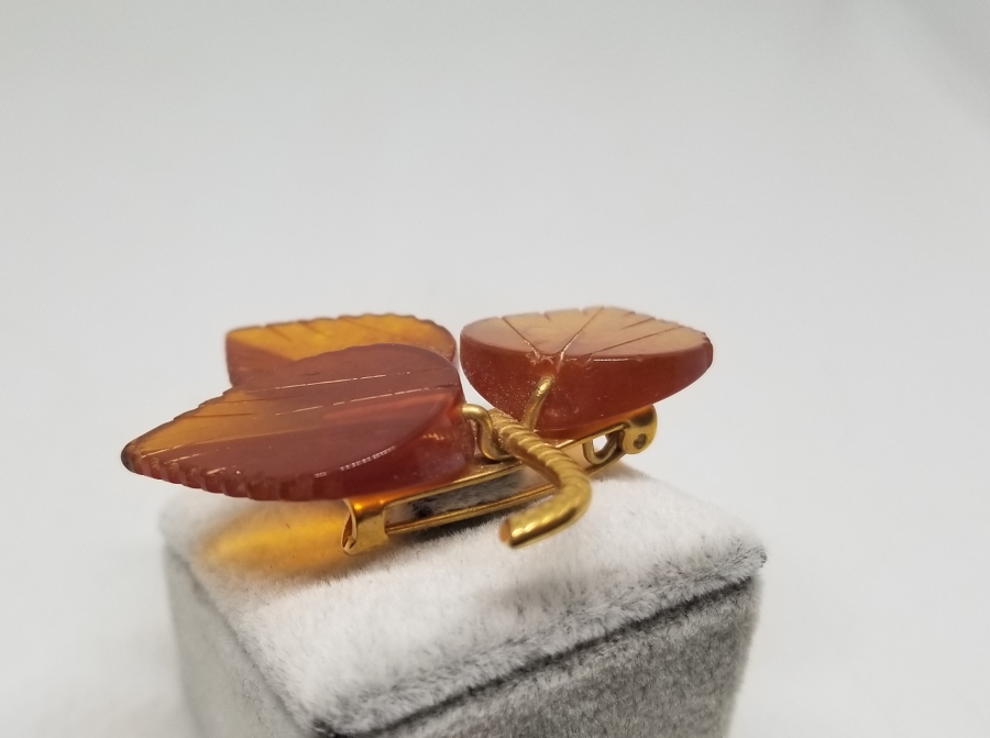 NADİR TİPTE ANTİKA DAMLA KEHRİBAR BROŞ