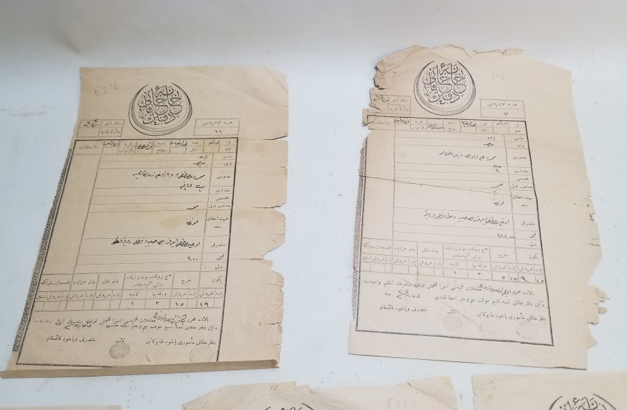 OSMANLI DÖNEMİ HİCAZ DEMİRYOLLARI SOĞUK DAMGALI NADİR SENED-İ HAKANİ LOTU