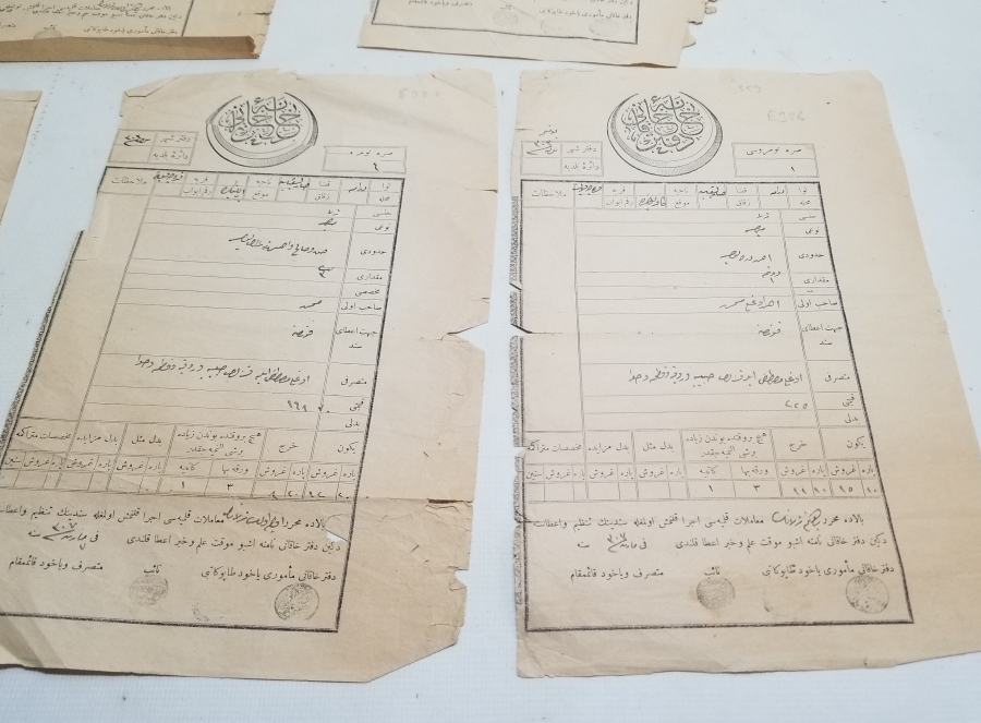 OSMANLI DÖNEMİ HİCAZ DEMİRYOLLARI SOĞUK DAMGALI NADİR SENED-İ HAKANİ LOTU