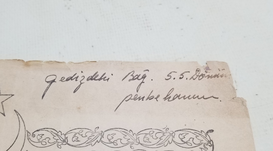 CUMHURİYET BAŞLARI OSMANLICA YAZILI SENED-İ HAKANİ - TAPU
