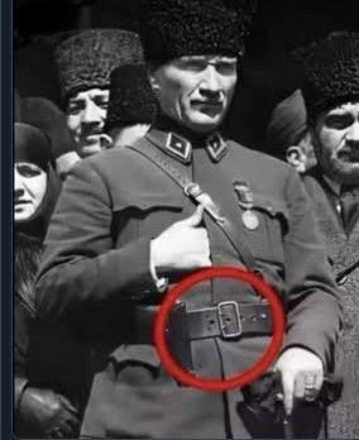 1. DÜNYA SAVAŞI DÖNEMİ DERİ SUBAY KEMERİ