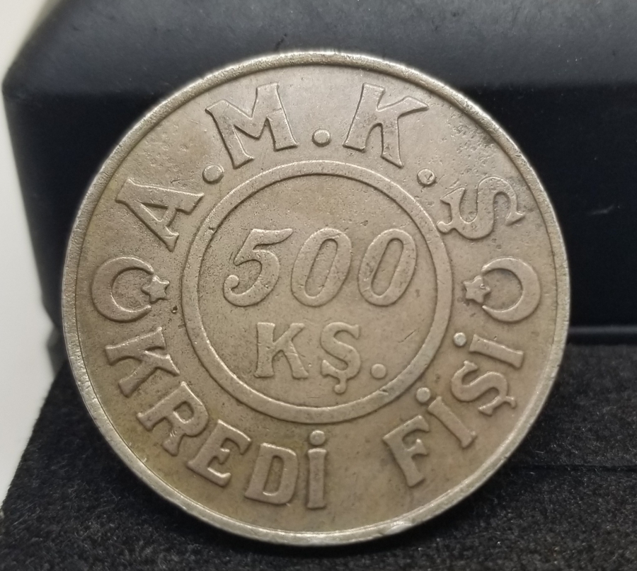 ADANA MENSUCAT KOOPERATİFİ ŞİRKETİNE AİT 500 KURUŞ JETON