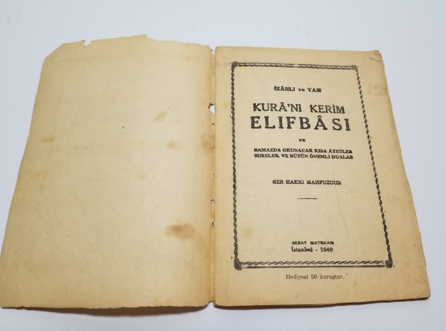 CUMHURİYET BAŞLARI TAŞ BASKI ELİFBA