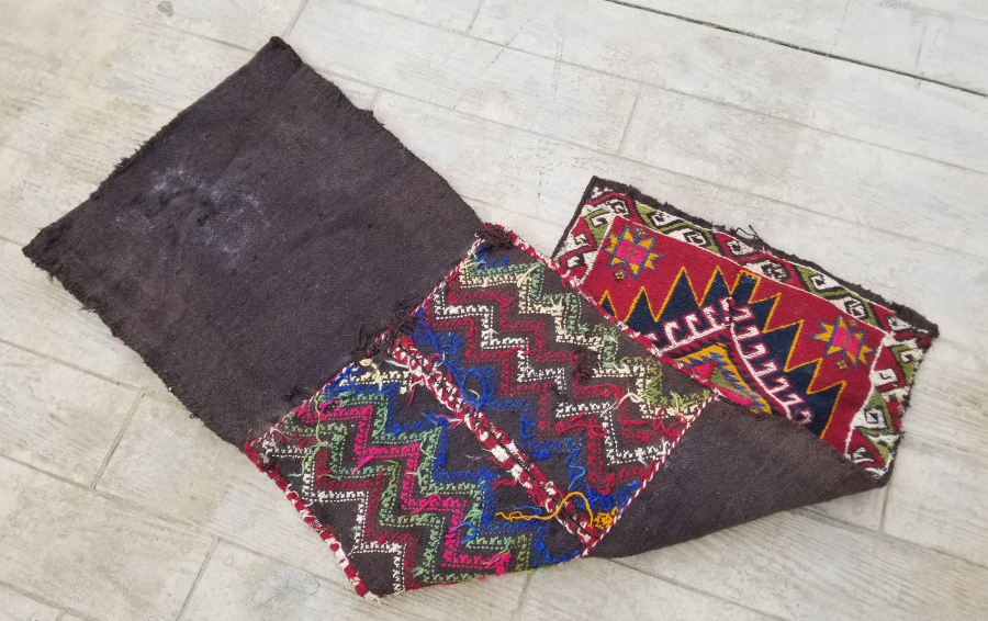OSMANLI DÖNEMİ EL DOKUMA ÇİFT GÖZLÜ HEYBE