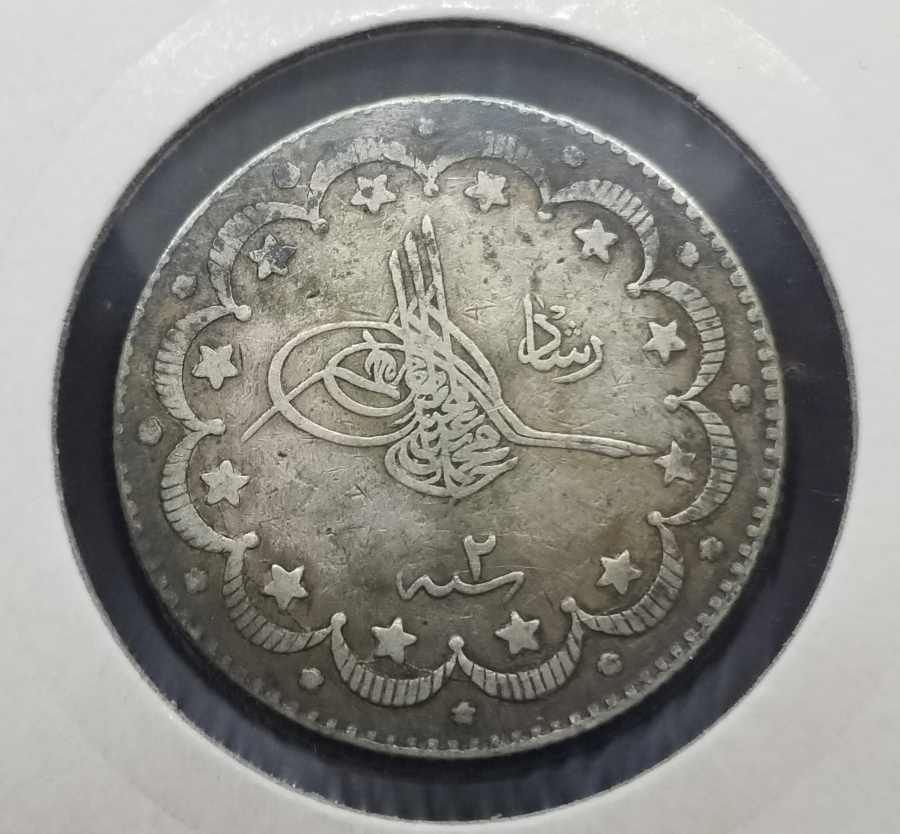 SULTAN MEHMET REŞAT DÖNEMİ KOLEKSİYONLUK GÜMÜŞ 10 KURUŞ MECİDİYE