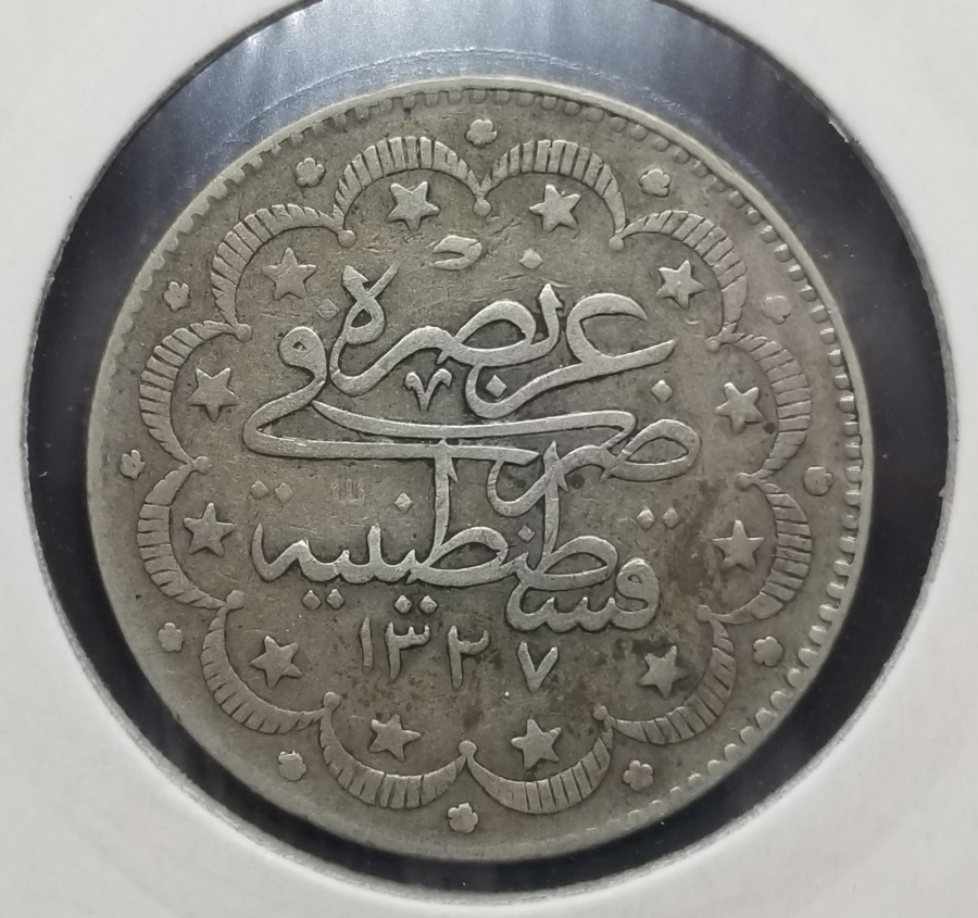 SULTAN MEHMET REŞAT DÖNEMİ KOLEKSİYONLUK GÜMÜŞ 10 KURUŞ MECİDİYE
