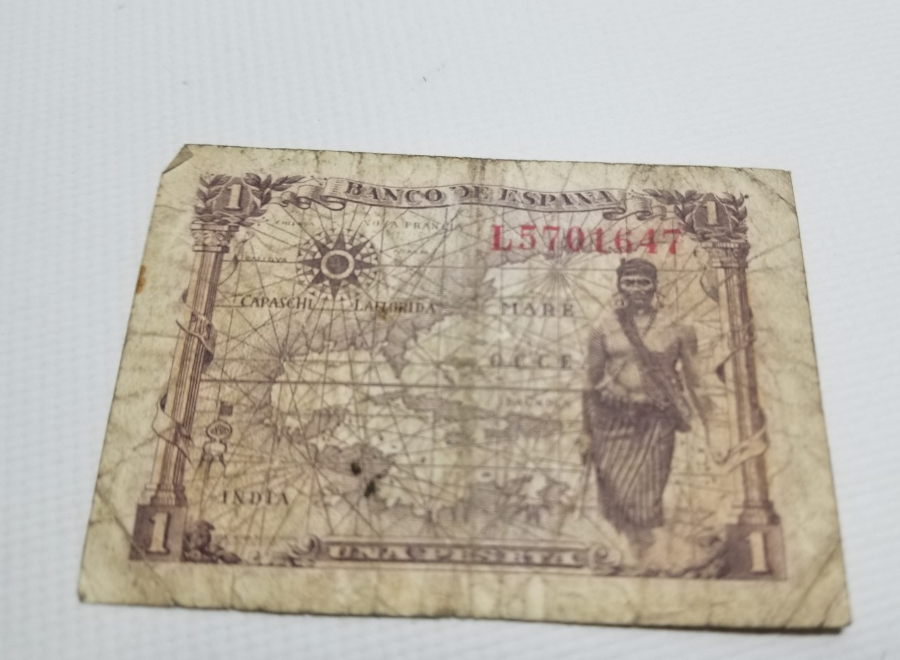 2. DÜNYA SAVAŞI SONRASI İSPANYA 1 PESETA