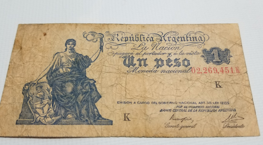 ARJANTİN 1 PESO BANKNOT PARA