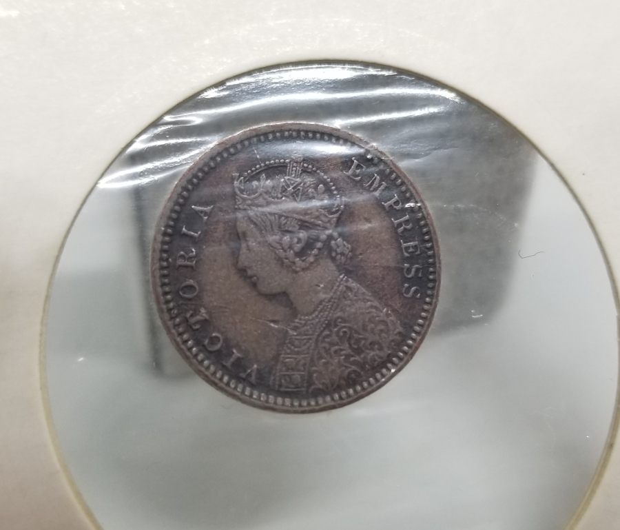 1901 YILI İNGİLİZ HİNDİSTANI DÖNEMİ 1/12 ANNA MADENİ BAKIR PARA