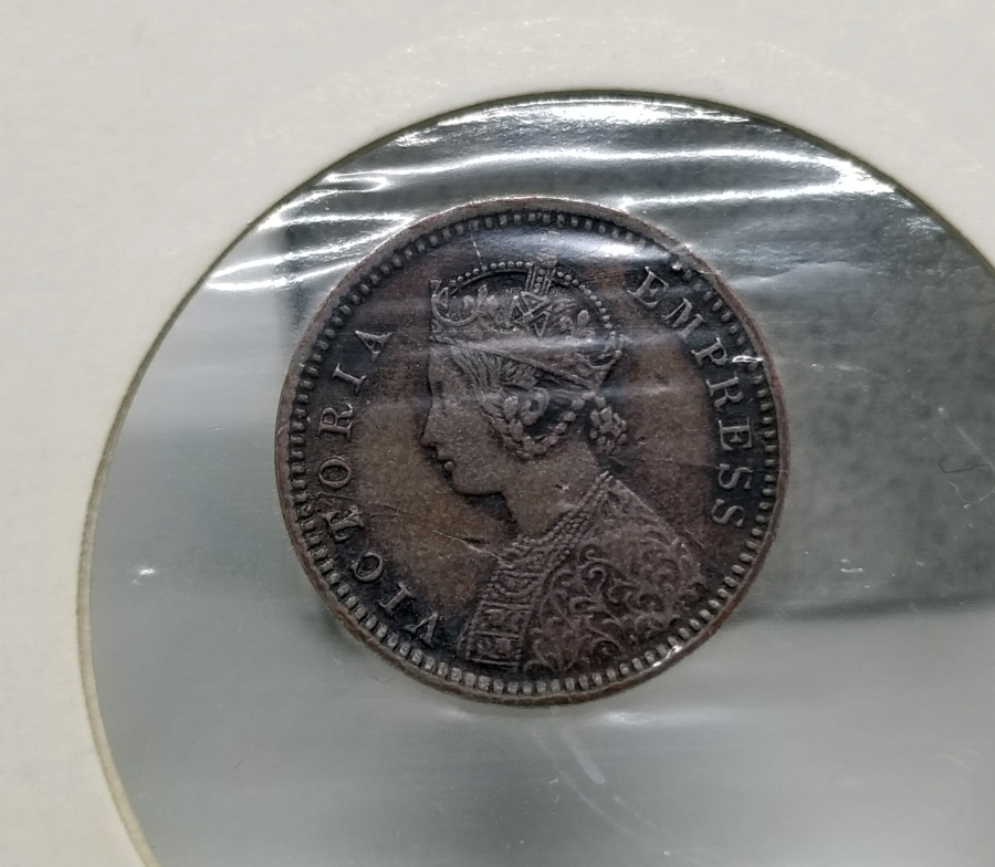 1901 YILI İNGİLİZ HİNDİSTANI DÖNEMİ 1/12 ANNA MADENİ BAKIR PARA