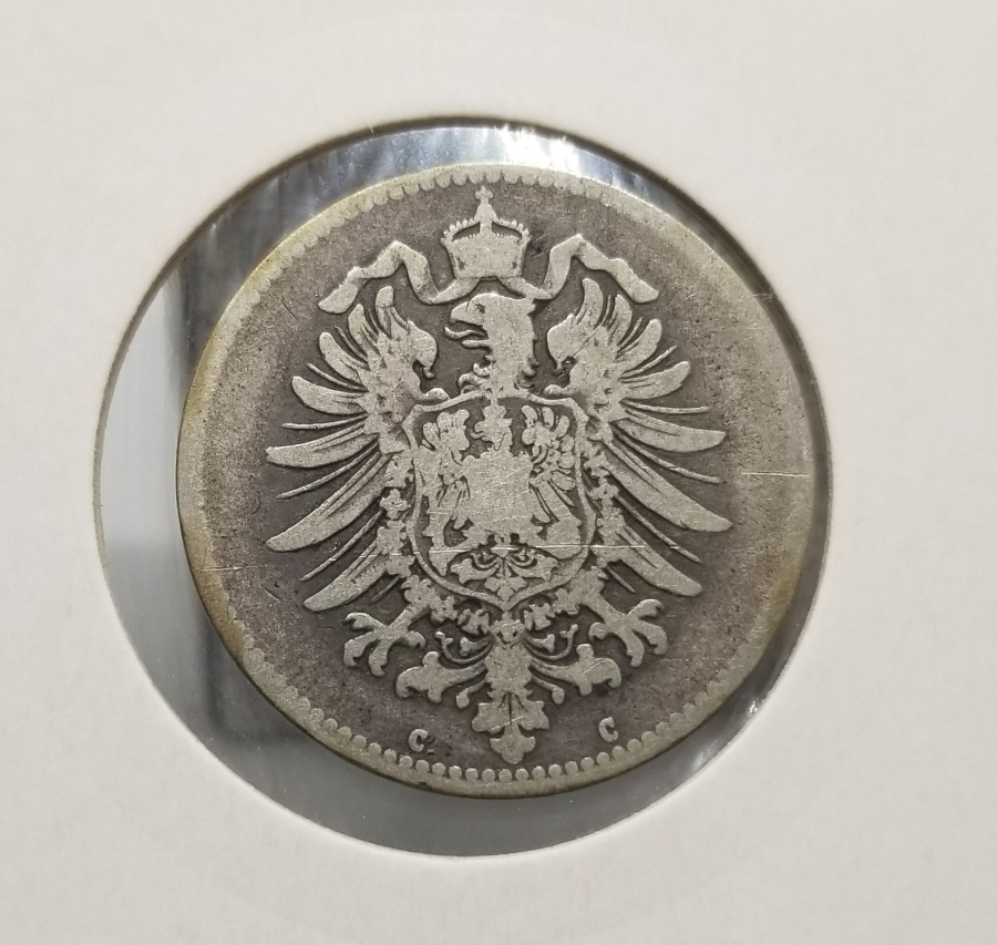 1874 YILI ALMAN İMPARATORLUĞU GÜMÜŞ 1 MARK