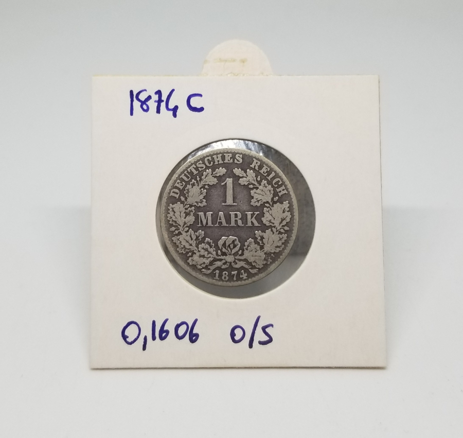 1874 YILI ALMAN İMPARATORLUĞU GÜMÜŞ 1 MARK