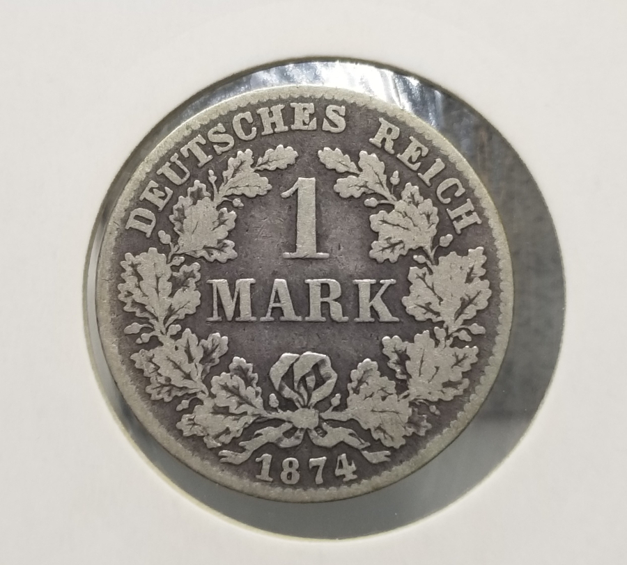 1874 YILI ALMAN İMPARATORLUĞU GÜMÜŞ 1 MARK